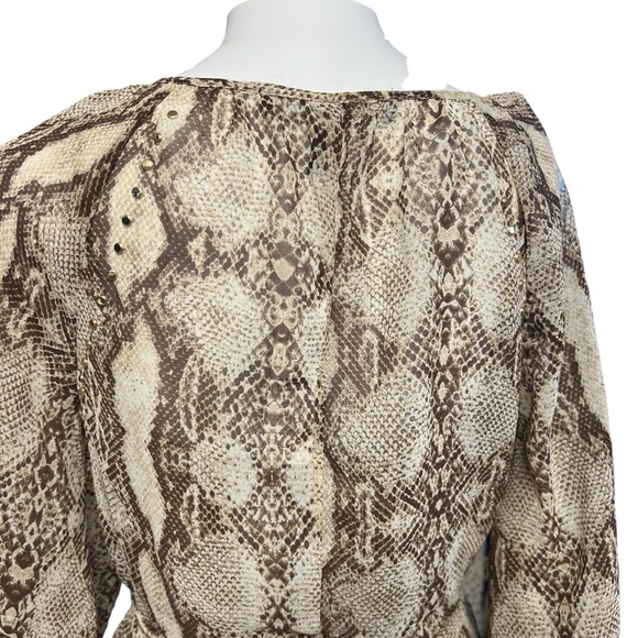 White House Black Market NWT - Women’s Belted Studded Animal Print Dress Sz. XS - Picture 8 of 11